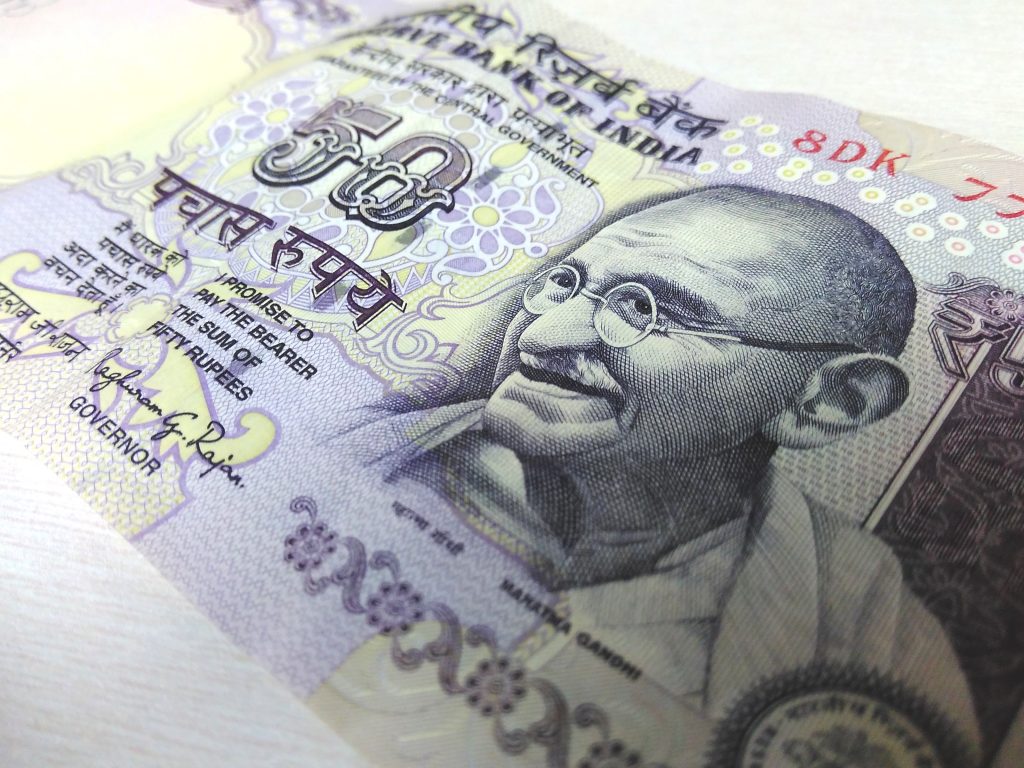 50 rupee banknote currency 68912